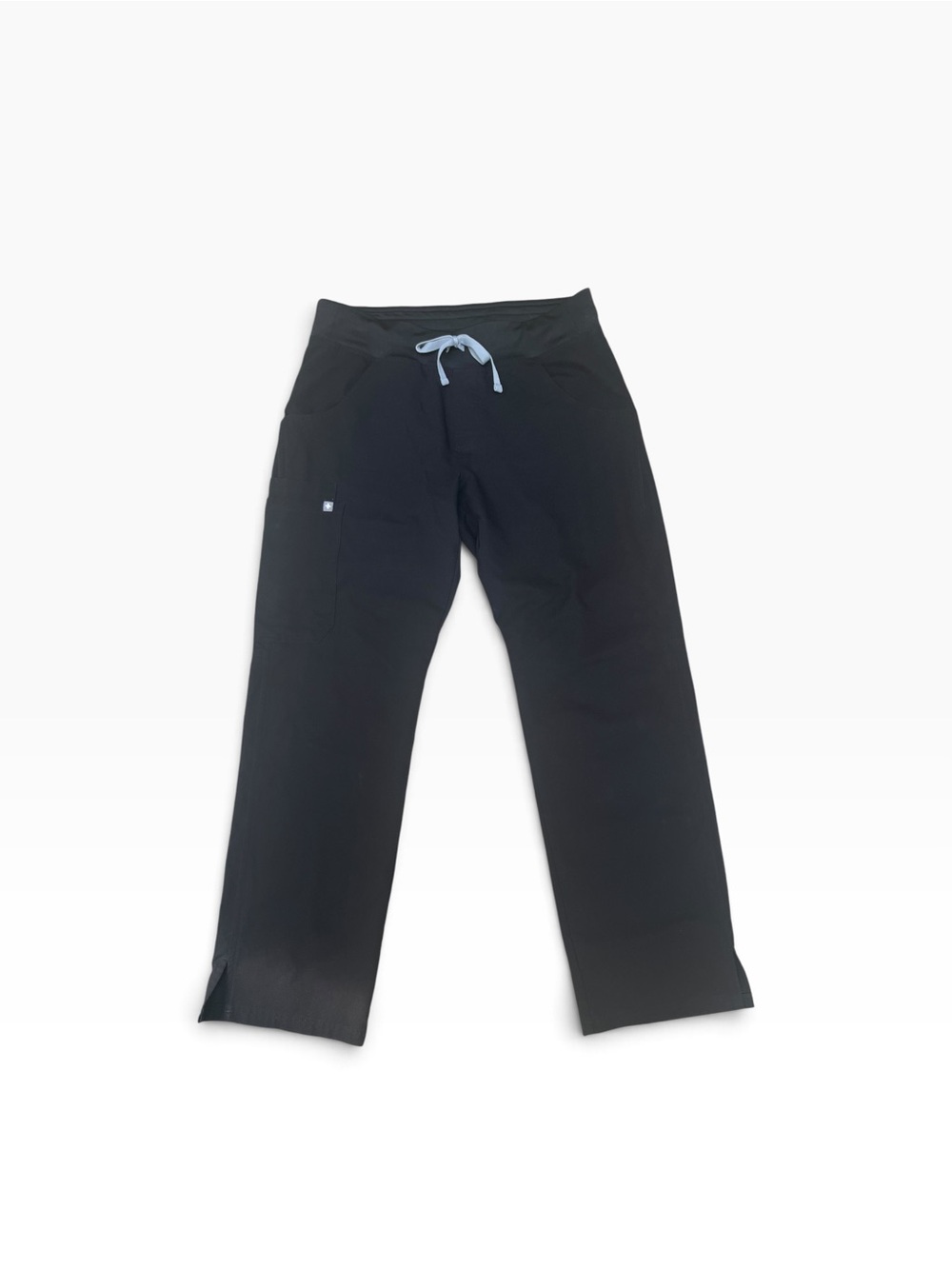 Figs Women's Black Scrub Pants with Grey Drawstring